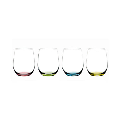 Riedel O Wine Tumbler Happy O (4-Pack) with Polishing Cloth