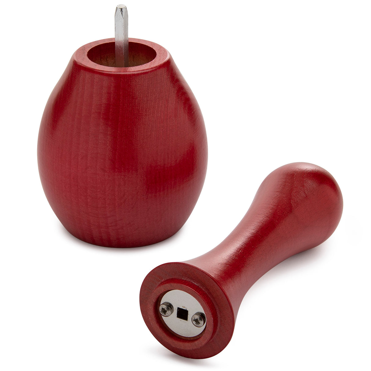 Maracas 9-Inch Beechwood Spice Mill (Green and Red, 2-Pack)