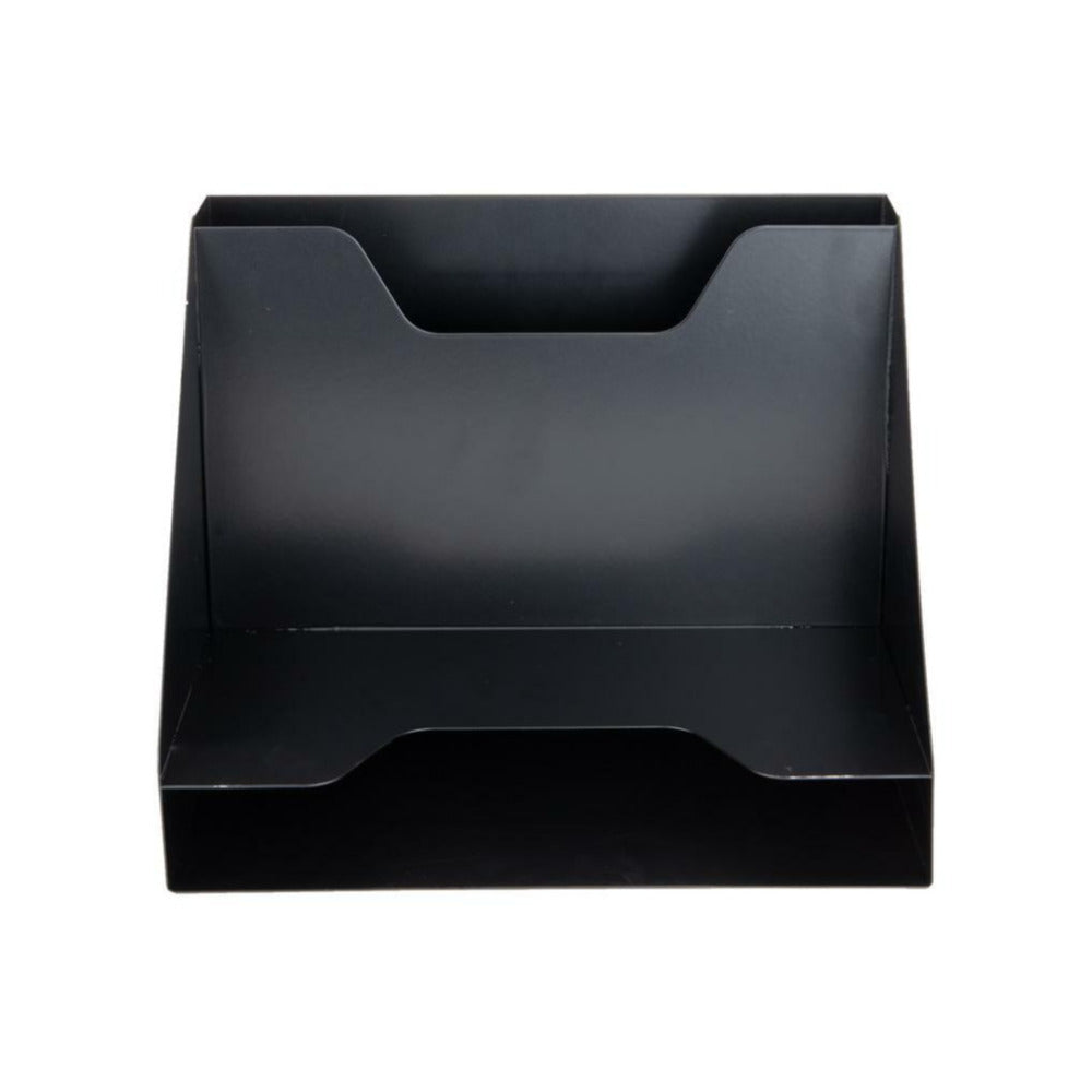 MindReader 3 Section Letter Tray Desk Storage Organizer (Black)