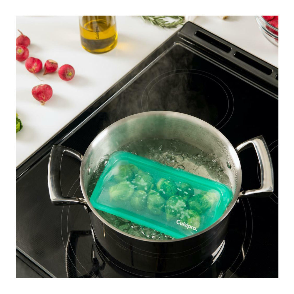 Cuisipro Green Silicone Pack-it Bag (27.25 x 5.25-Inch, 13.5 fl oz, 2-Pack)