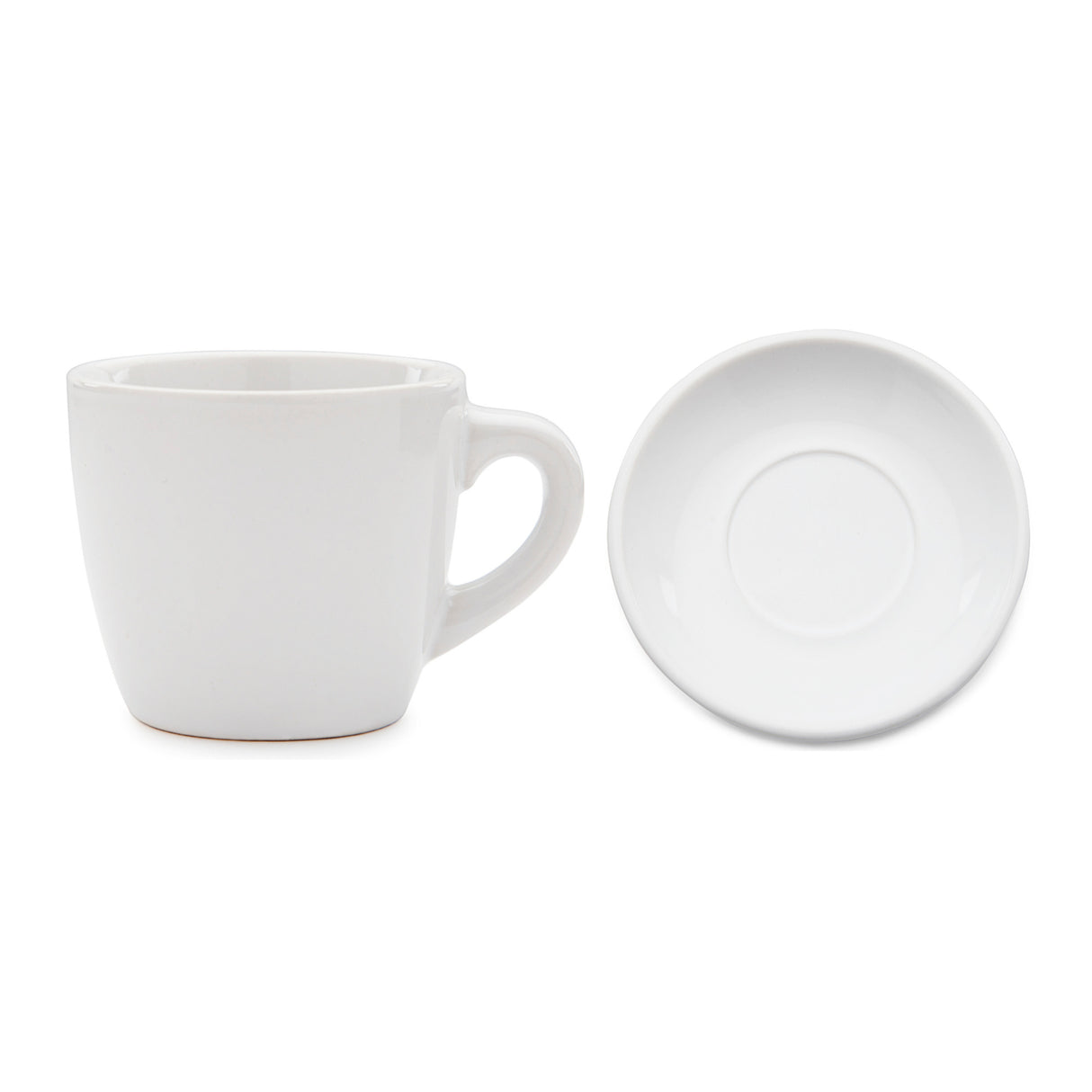 Update International 3-oz Ceramic Tiara Espresso Cup and Saucer Set (2-Pack)