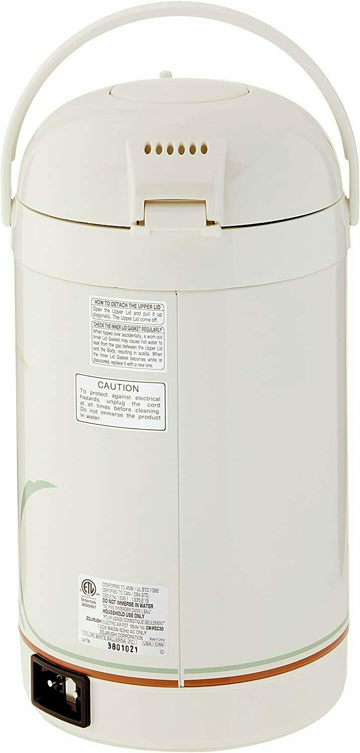 Zojirushi CW-PZC30FC Micom Super Boiler (3.0 Liters, White Ballerina)