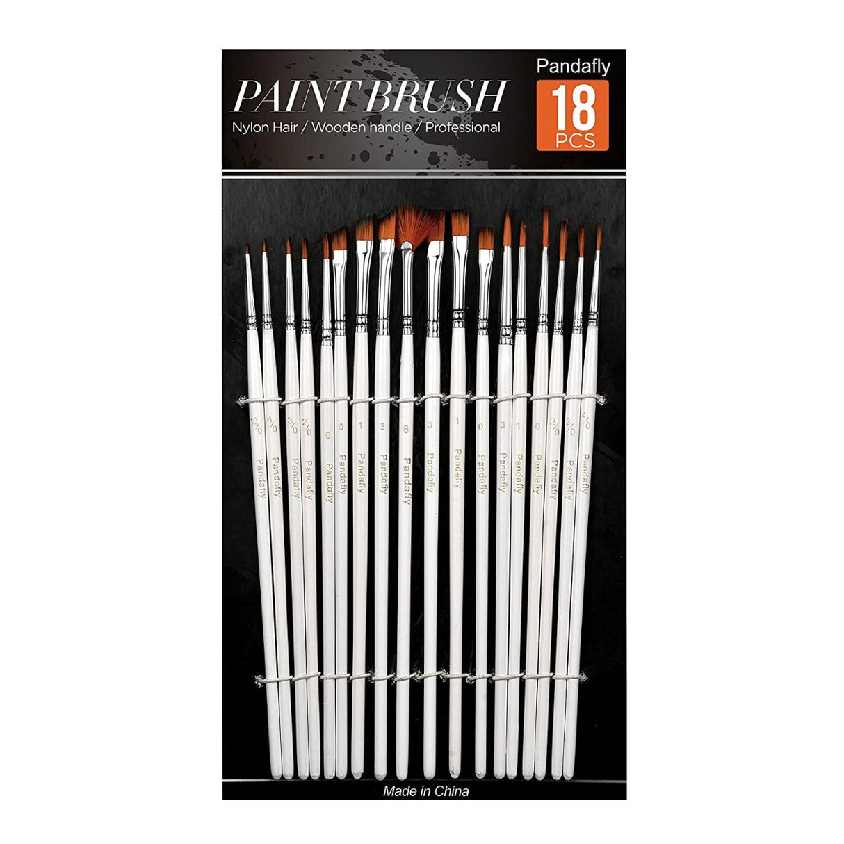 PANDAFLY 18-Pieces Mini Paint Brush Set for Art Painting