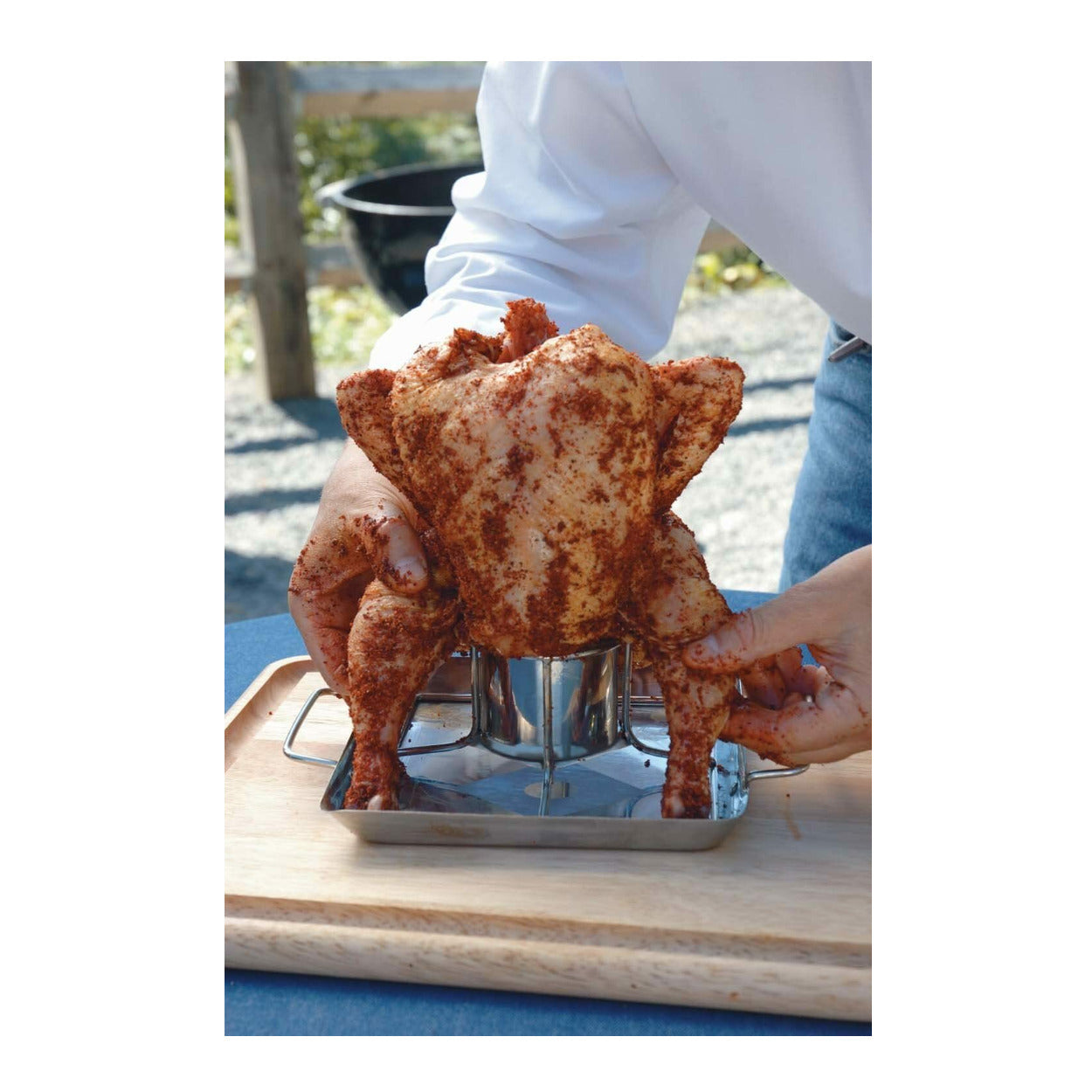Steven Raichlen Best of Barbecue SR8016 Beer-Can Chicken Roaster Rack