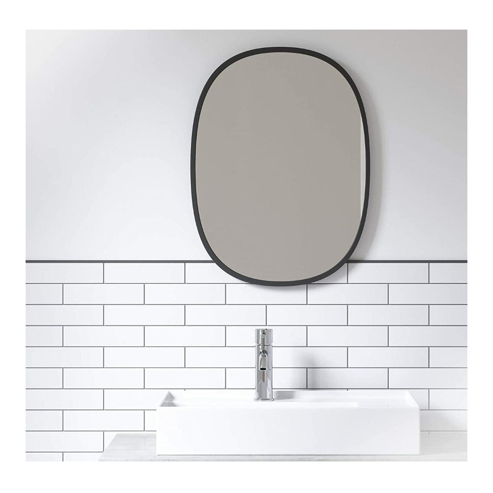 Umbra Hub Oval Mirror (Black, 18 x 24 Inch)