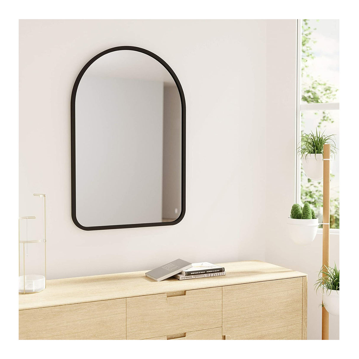 Umbra Hub Arched Mirror (Black)