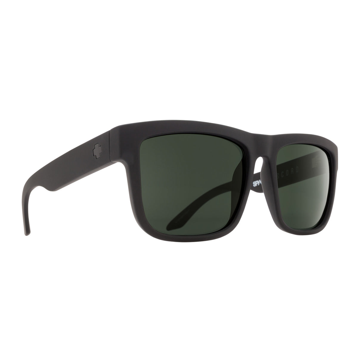 Spy Optic Discord Happy Green Sunglasses (Soft Matte Black)