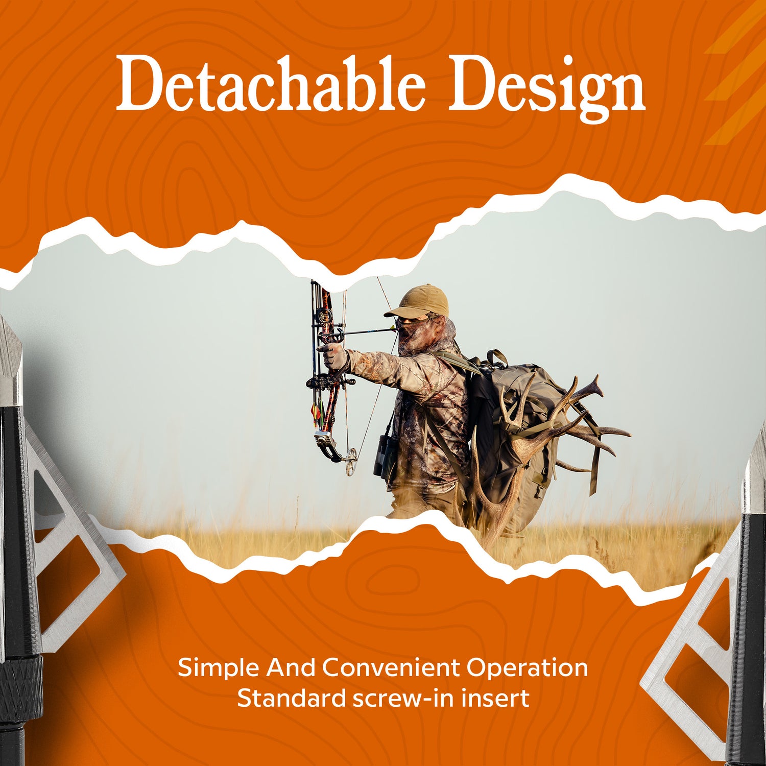 BELOW ZERO Hunting Broadheads/Crossbow & Compound Bow Arrow Heads (6 Pieces)