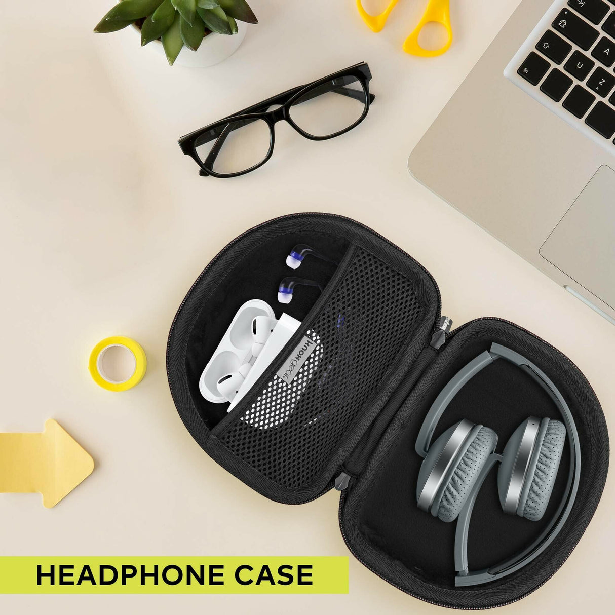 Knox Gear Pro Headphone Case for Inward-Folding Studio Monitor Headphones