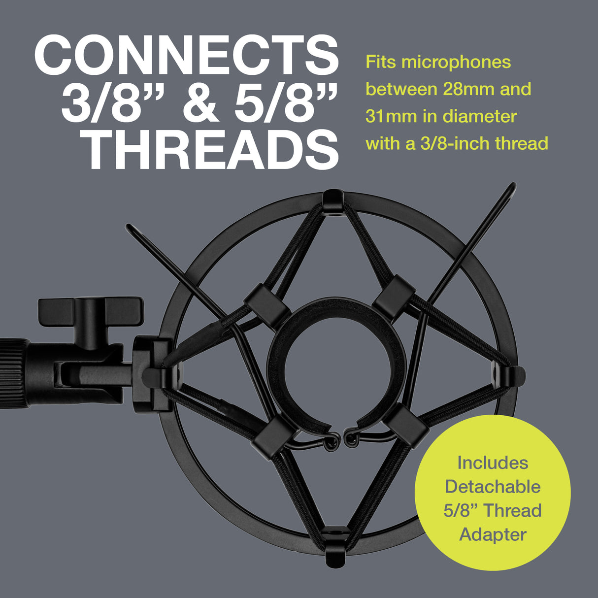 Knox Gear Shock Mount for Audio Technica ATR2100-USB Microphone