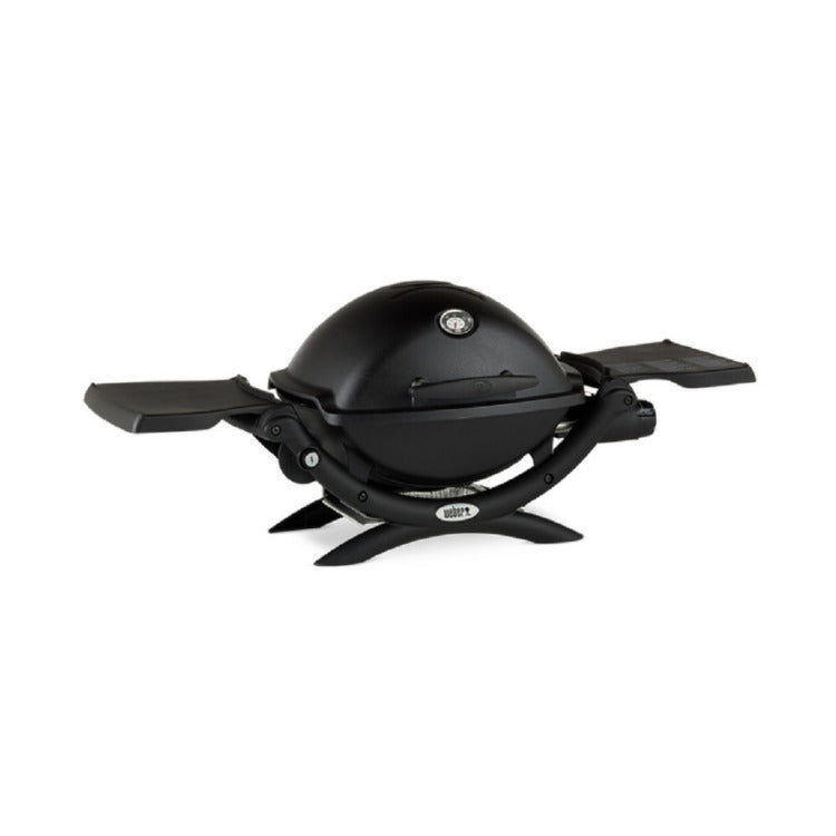 Weber Q 1200 Gas Grill - LP Gas (Black) with Grill Cover