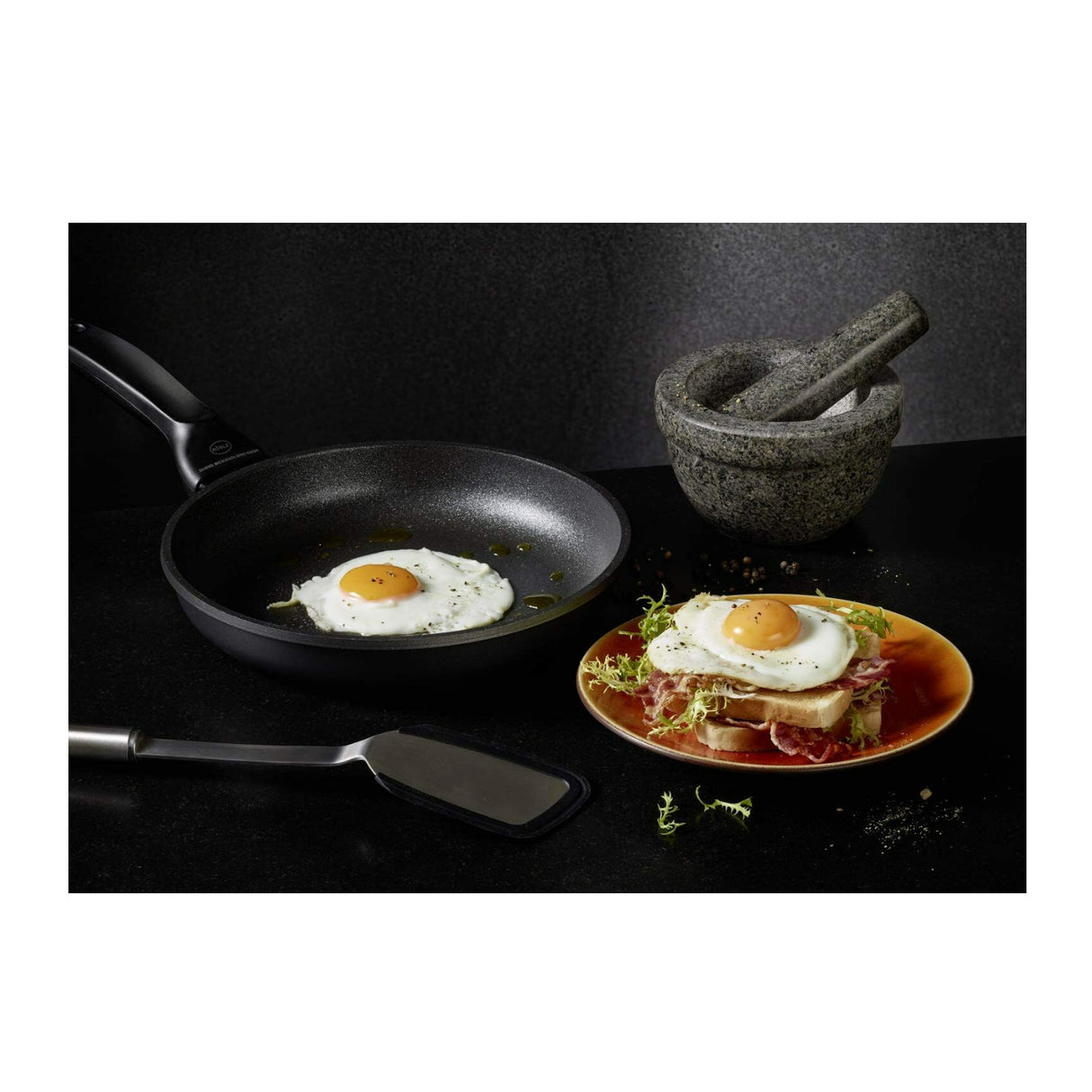 Rosle Cadini Frying Pan Cast Aluminium Scratch-Resistant 7.8 in PFOA Black