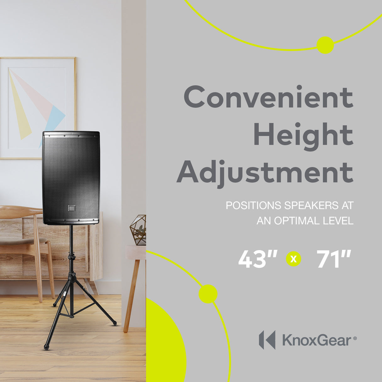 Knox Gear Tripod Air-cushion Speaker Stand (Single)
