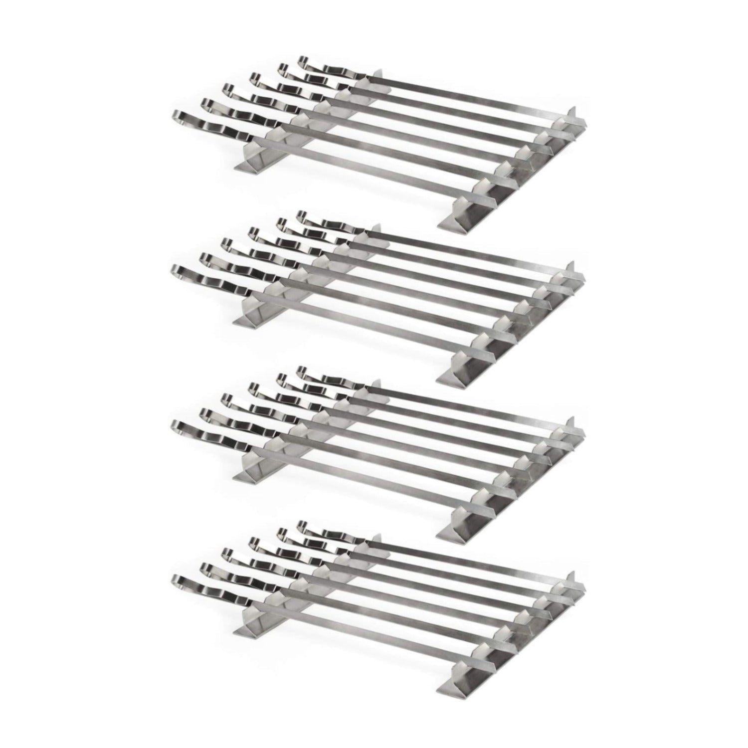 Mtoye Steven Raichlen Stainless Kabob Rack with Flat Skewers (4-Pack) Bundle