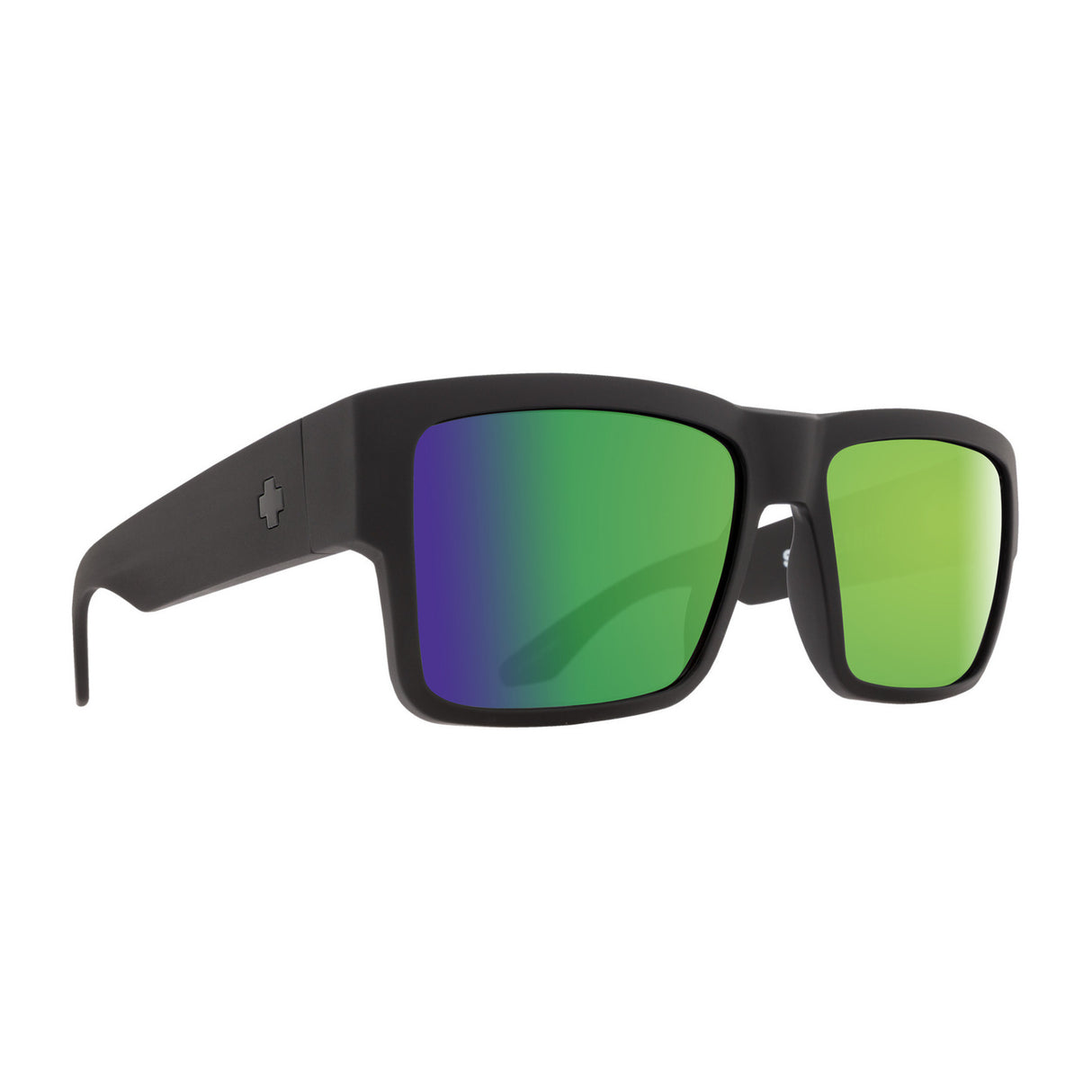 Spy Optic Cyrus Matte Black Sunglasses (Happy Bronze Polar With Green Spectra)