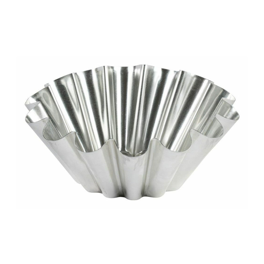 GOBEL Large Tin Brioche Mold with Wide Ribs (14x4.8cm/5.5x2in)