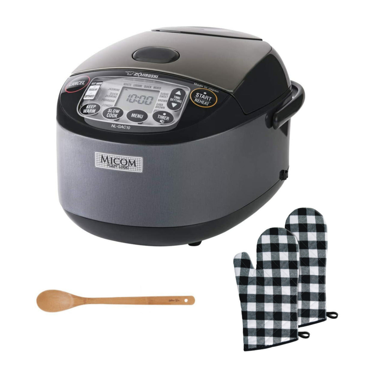 Zojirushi NL-GAC10BM 5.5 Cup Umami Micom Rice Cooker Bundle