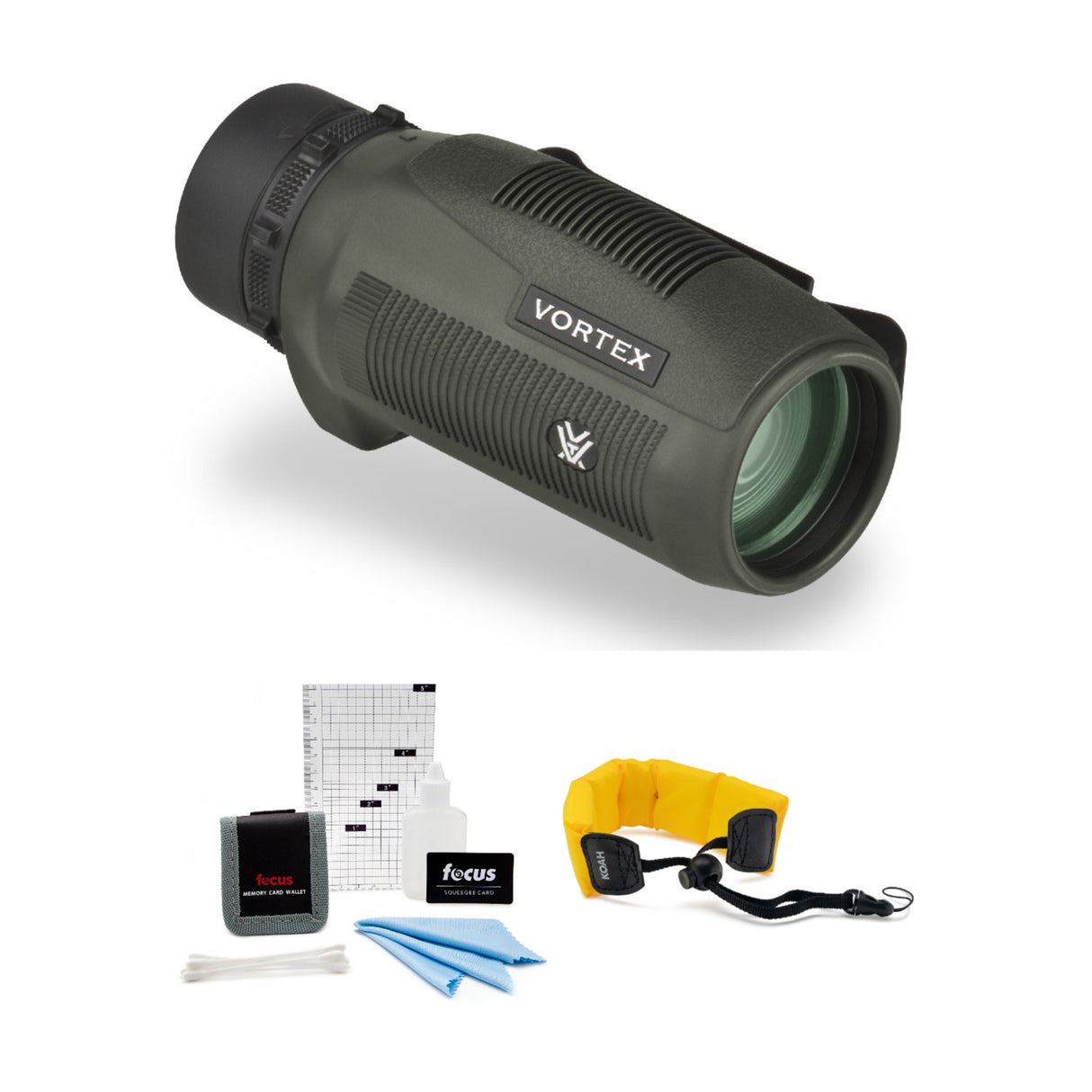 Vortex Optics S136 Solo 10x36 Monocular with Cleaning and Care Kit, and Strap