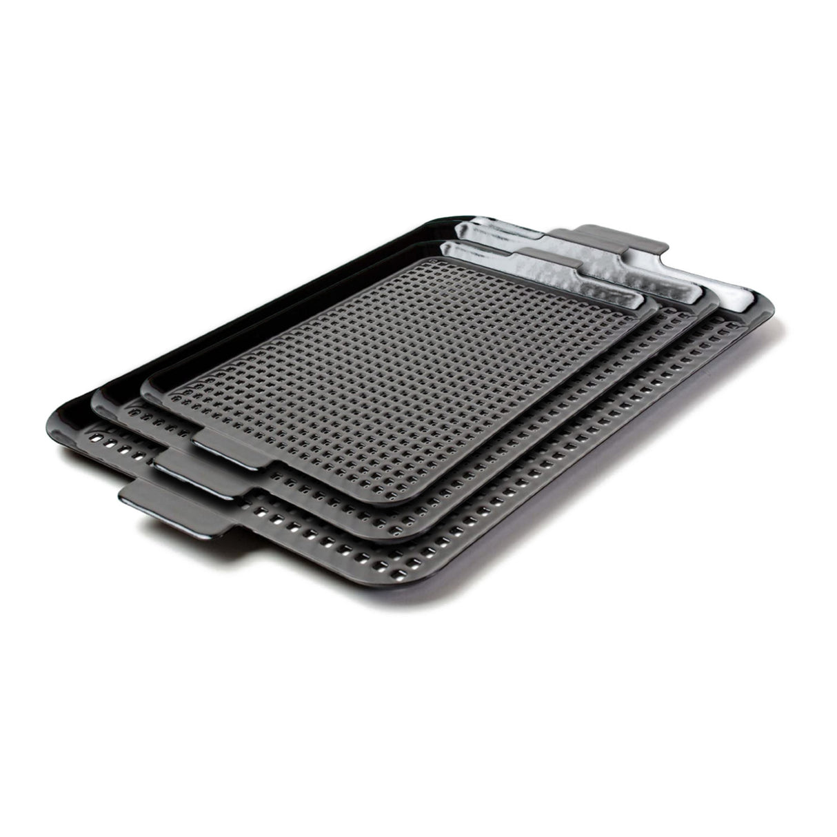 Charcoal Companion Porcelain Coated Steel Grid Nesting Bundle (Set of 3)