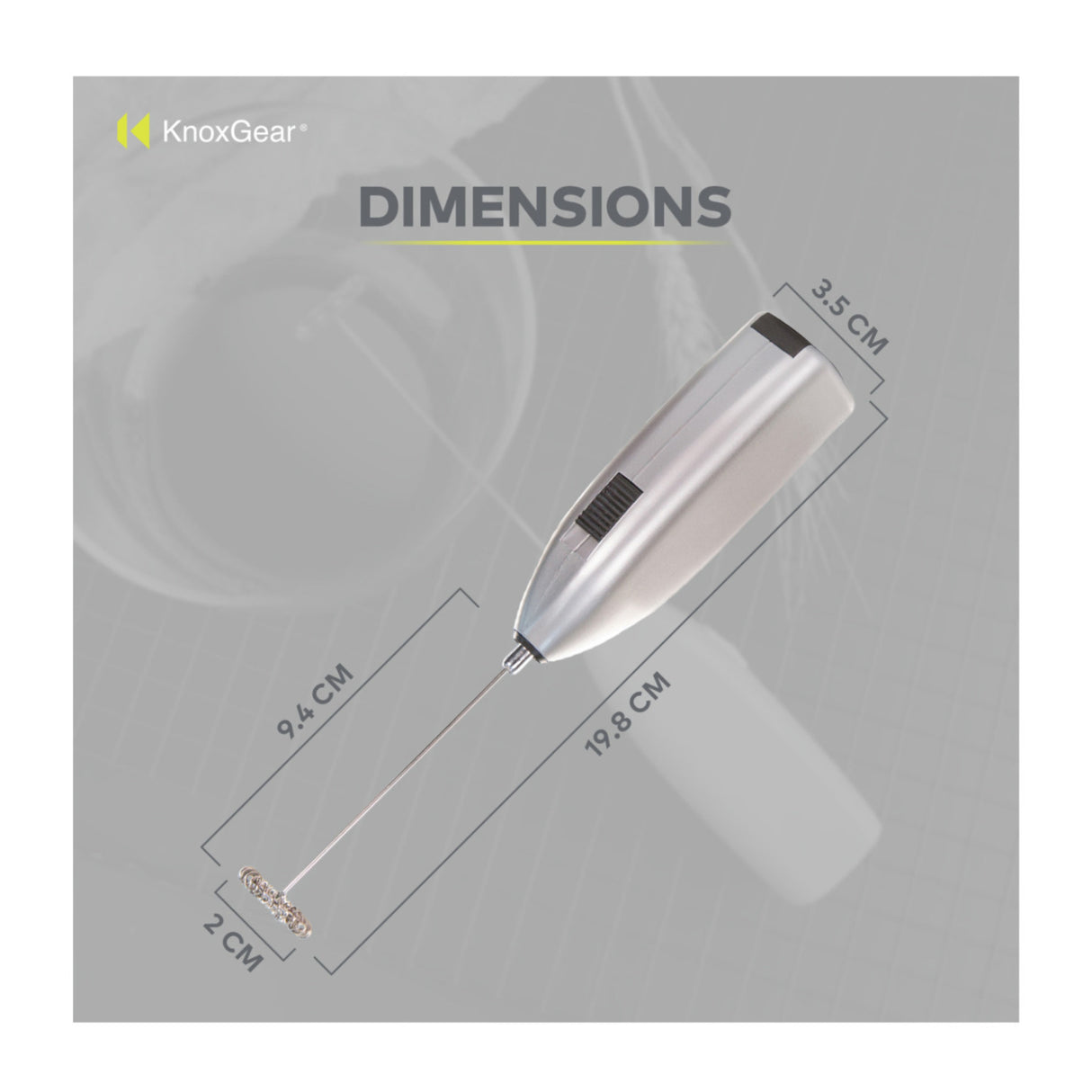 Knox Gear Handheld Milk Frother Foam Maker for Coffee (Set of 2)