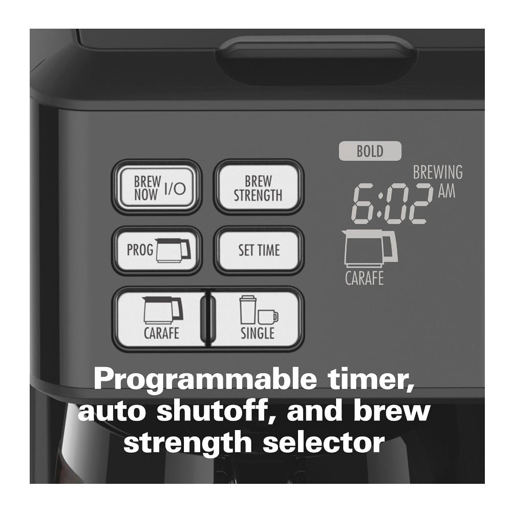 Hamilton Beach 49950C 2-Way Single Serve Coffee Maker with Brew Basket (Black)