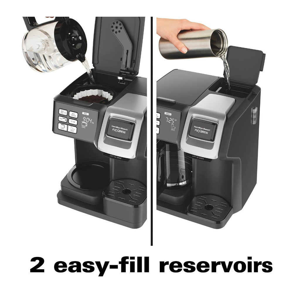 Hamilton Beach 49950C 2-Way Single Serve Coffee Maker with Brew Basket (Black)