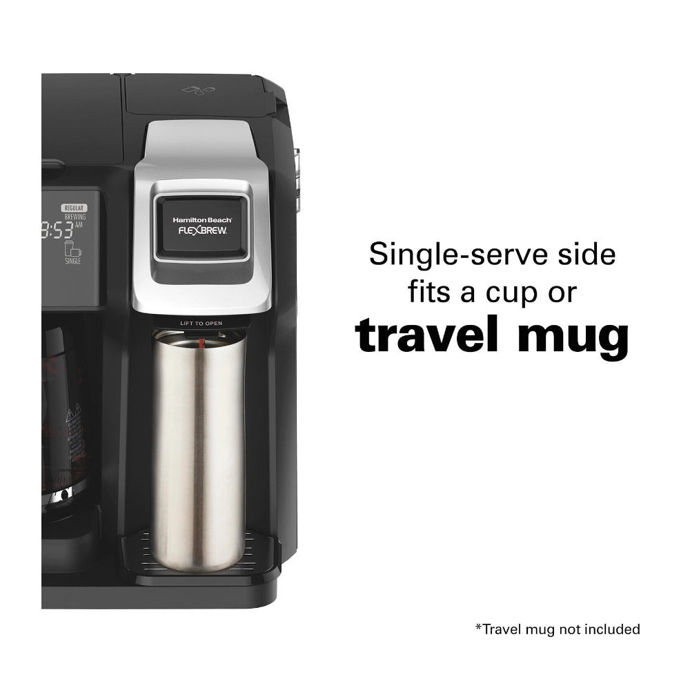 Hamilton Beach 49950C 2-Way Single Serve Coffee Maker with Brew Basket (Black)