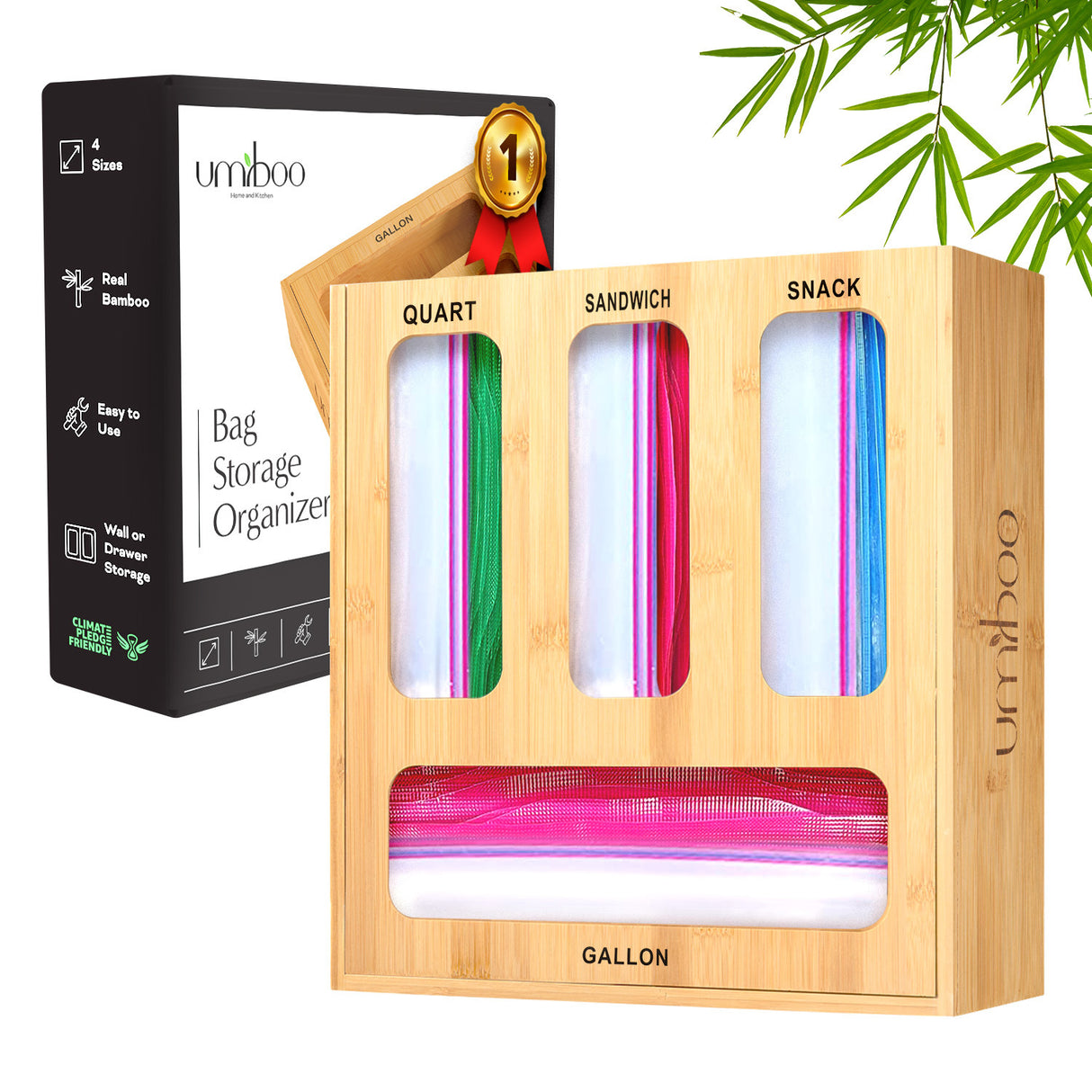 Umiboo Bamboo Bag Storage Organizer