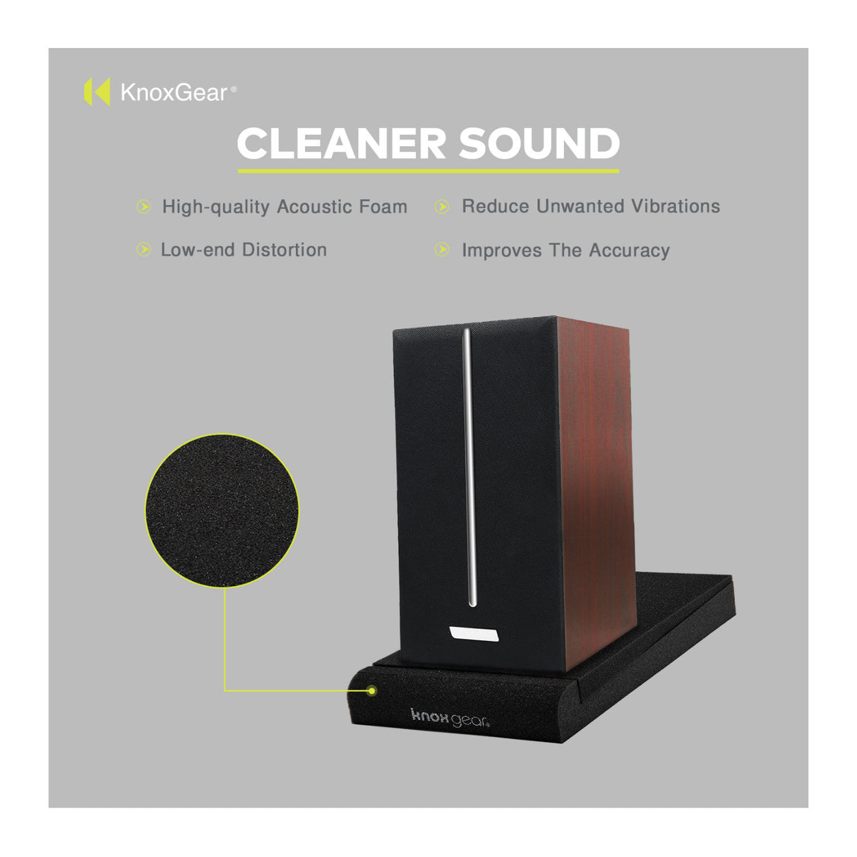 Knox Gear Studio Monitor Isolation Pads Suitable for 8 inch Speakers (2-Pack)
