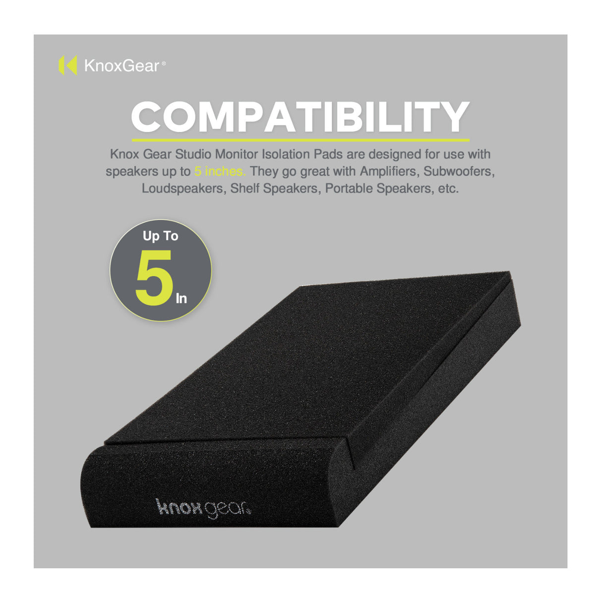 Knox Gear Studio Monitor Isolation Pads for 5-Inch Speakers (Pair)
