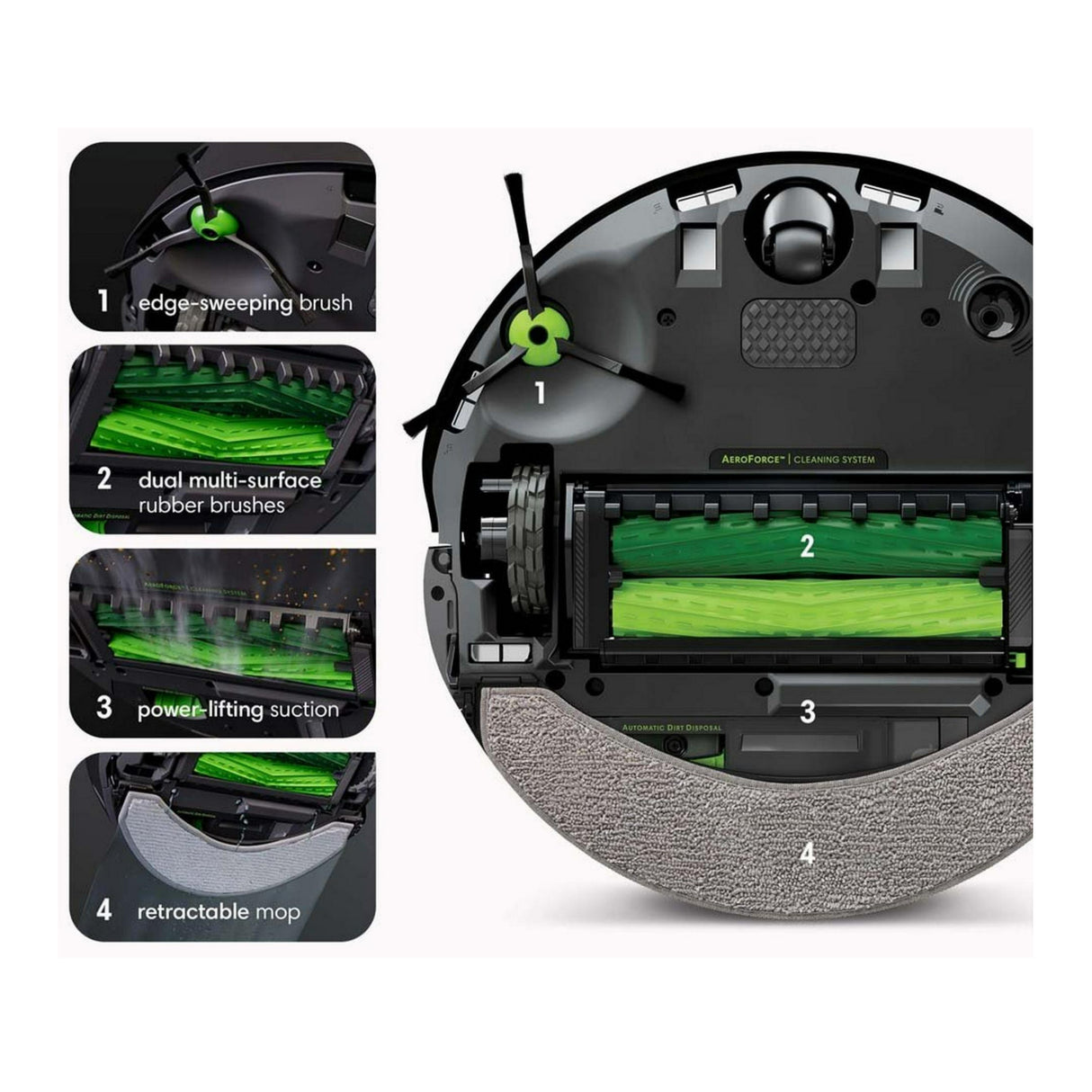 iRobot Roomba Combo J7+ Paired with Google Assistant Robot Vacuum and Mop