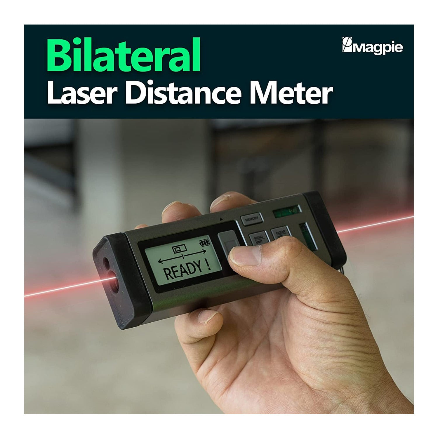 Magpie VH-80 262 Feet Range and 3 in 1 Measurements Laser Measurement Tool