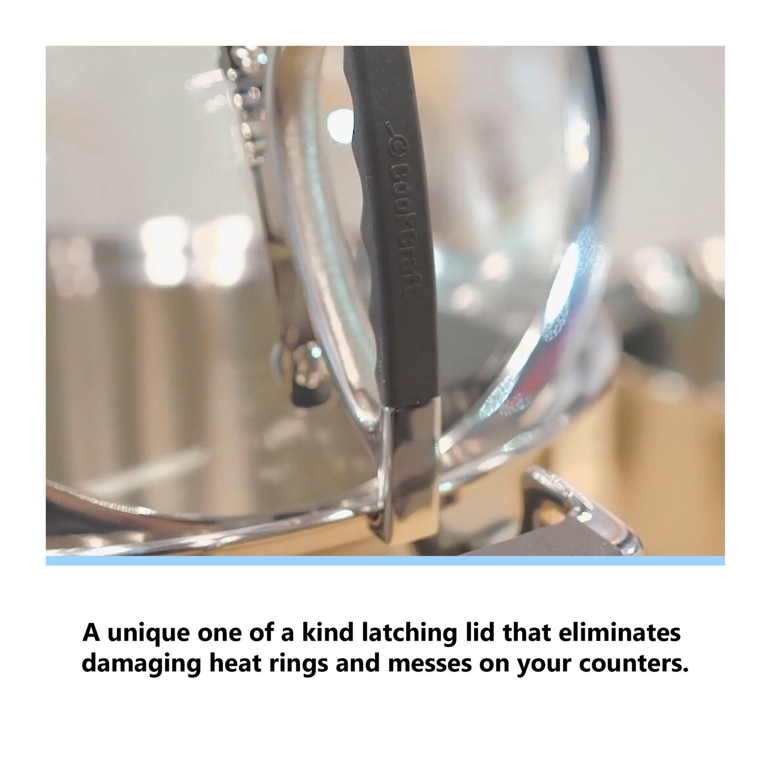 CookCraft Sauce Pan with Glass Latch Lid (1.5 Quart)