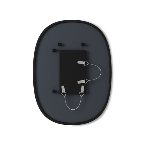 Umbra Hub Oval Mirror (Black, 18 x 24 Inch)