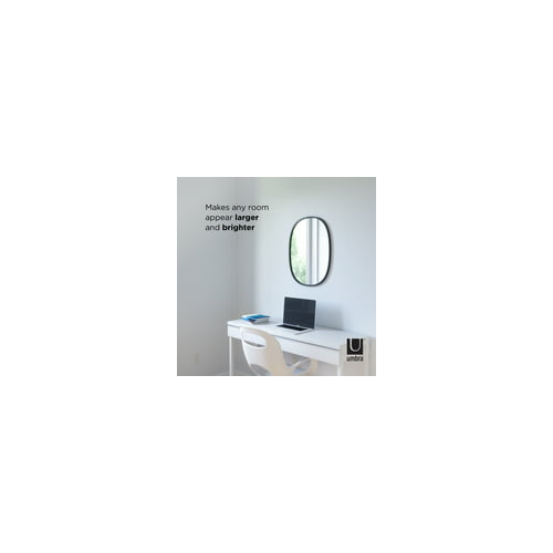 Umbra Hub Oval Mirror (Black, 18 x 24 Inch)