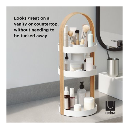 Umbra Bellwood Cosmetic Organizer (White-Natural)