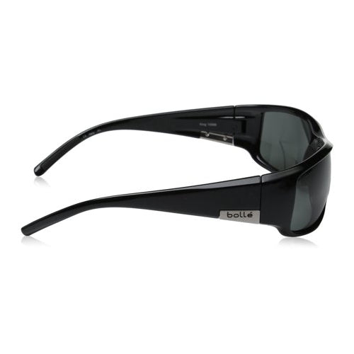 Bolle King 63mm Wrap-Around TNS Sunglasses (Shiny Black)