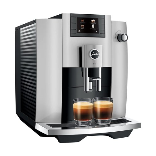 Jura E6 Automatic Espresso Machine with Programmable Coffee Strength (Platinum)
