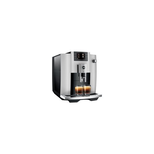 Jura E6 Automatic Espresso Machine with Programmable Coffee Strength (Platinum)