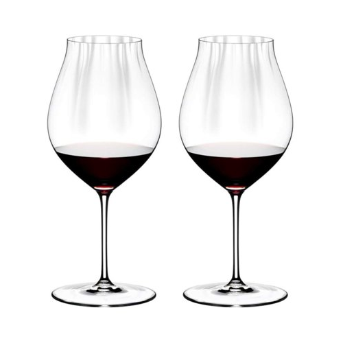 Riedel Decanter Mamba Fatto A Mano with Performance Pinot Noir Wine Glasses