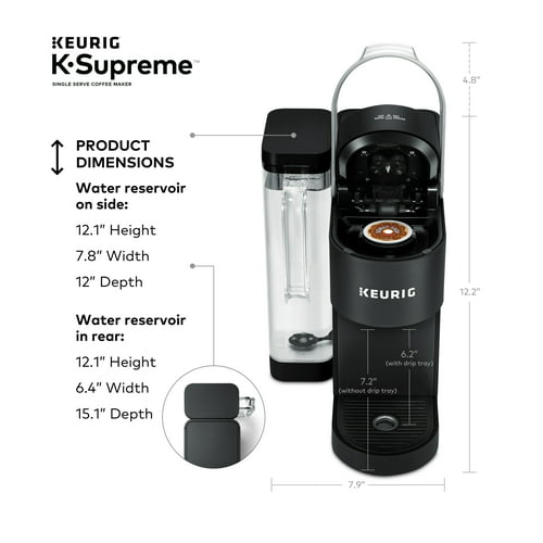 Keurig K-Supreme Single Serve K-Cup Pod Coffee Maker (Black)