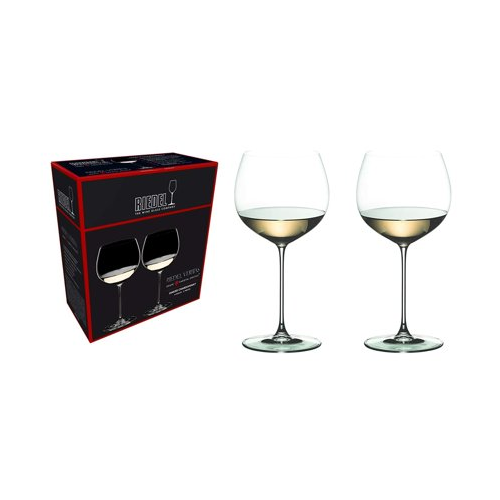 Riedel Veritas Chardonnay Glasses (4-pack) with Cloth and Wine Pourer