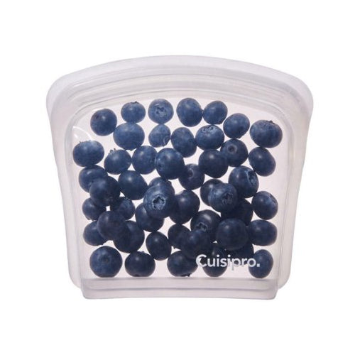 Cuisipro Silicone Seamless Reusable Bags (Clear, 5.25 x 4.75-inch, 2-Pack)