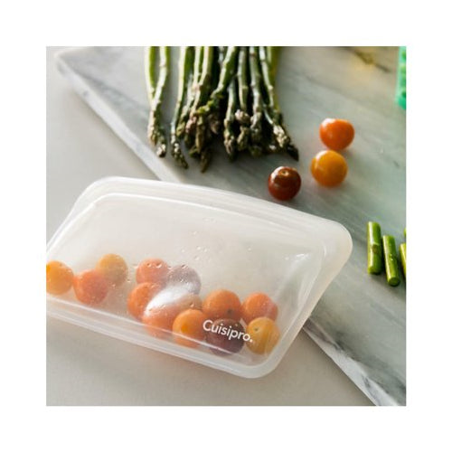 Cuisipro Silicone Seamless Reusable Bags (Clear, 5.25 x 4.75-inch, 2-Pack)