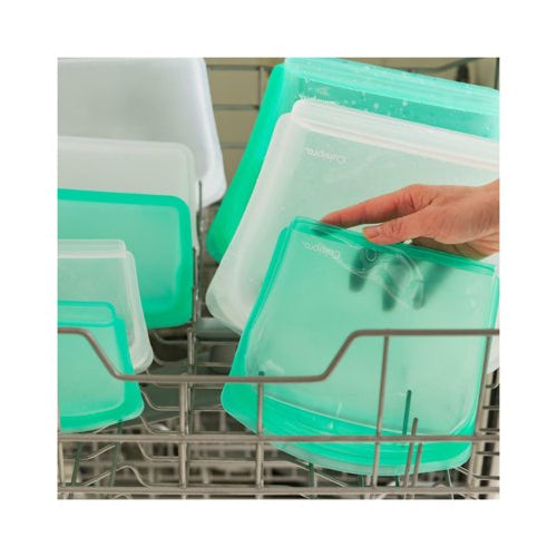Cuisipro Silicone Seamless Reusable Bags (Clear, 5.25 x 4.75-inch, 2-Pack)