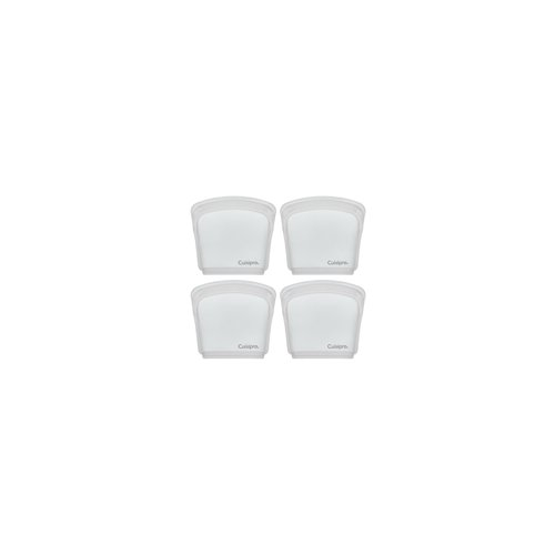 Cuisipro Clear Silicone Pack-it Bags (5.25 x 4.75-inch, 6.75 fl oz, 4-Pack)
