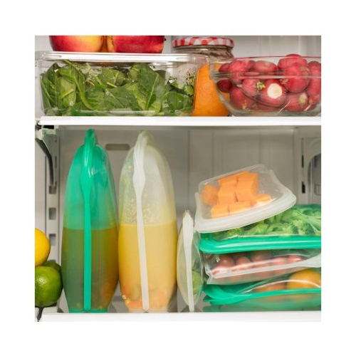 Cuisipro Silicone Seamless Reusable Bag (Green, 7.25 x 5.25-Inch,13.6 fl oz)