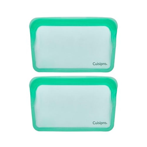 Cuisipro Green Silicone Pack-it Bag (27.25 x 5.25-Inch, 13.5 fl oz, 2-Pack)