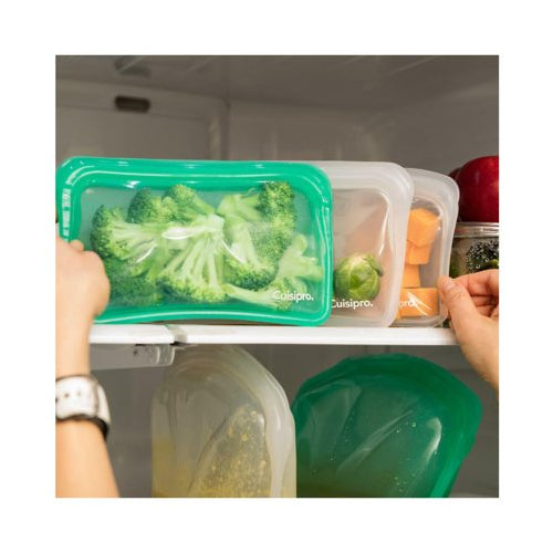 Cuisipro Green Silicone Pack-it Bag (27.25 x 5.25-Inch, 13.5 fl oz, 2-Pack)