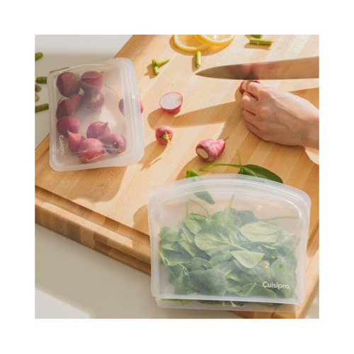 Cuisipro Silicone Seamless Reusable Bag (Clear, 8 x 7-Inch, 27 fl oz)